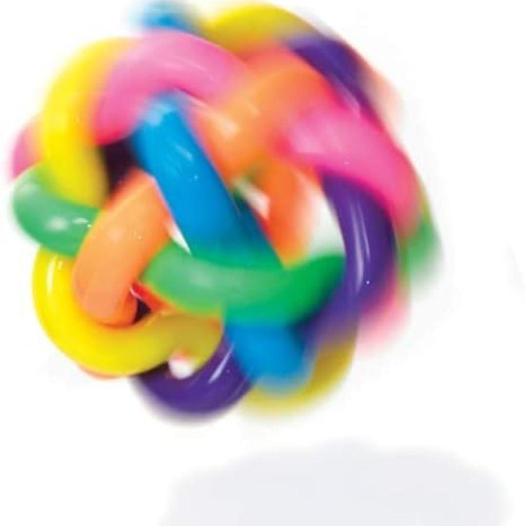image:image12 PCS Rainbow Bouncy Fidget Orbit Balls Stress Relief Rubber Sensory Fiddle Squeeze Atom Toys Ideal for Kids and Adults Party Favors