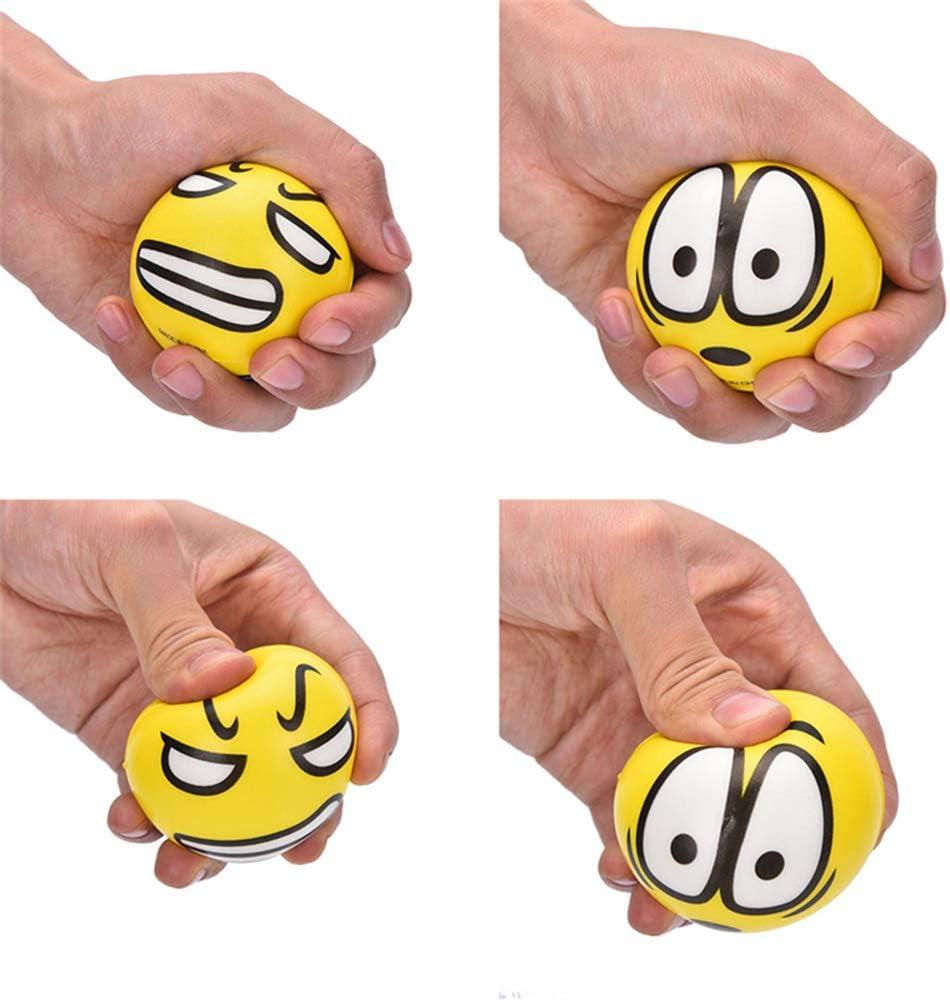 image:image24 Pack Mini Soft Foam Squeeze Balls 25 Toy Stress Relief Bulk Educational Emoticon Novelties for Kids School Classroom Party Favors Rewards Yellow 30