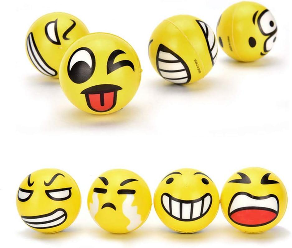 image:image24 Pack Mini Soft Foam Squeeze Balls 25 Toy Stress Relief Bulk Educational Emoticon Novelties for Kids School Classroom Party Favors Rewards Yellow 30