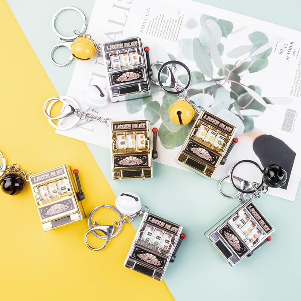 image:imageLiberty Imports 6 PCS Mini Casino Slot Machine Keychains Set Las Vegas Souvenirs Lucky Jackpot Charm Pendants Novelty Gaming Gifts for Casino Lovers
