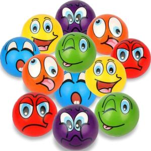24 Pack – Mini Soft Foam Squeeze Balls, 2.5″ Toy Stress Relief Bulk Educational Novelties for Kids, School, Classroom, Party Favors, Rewards (Multicolored (2.5″))