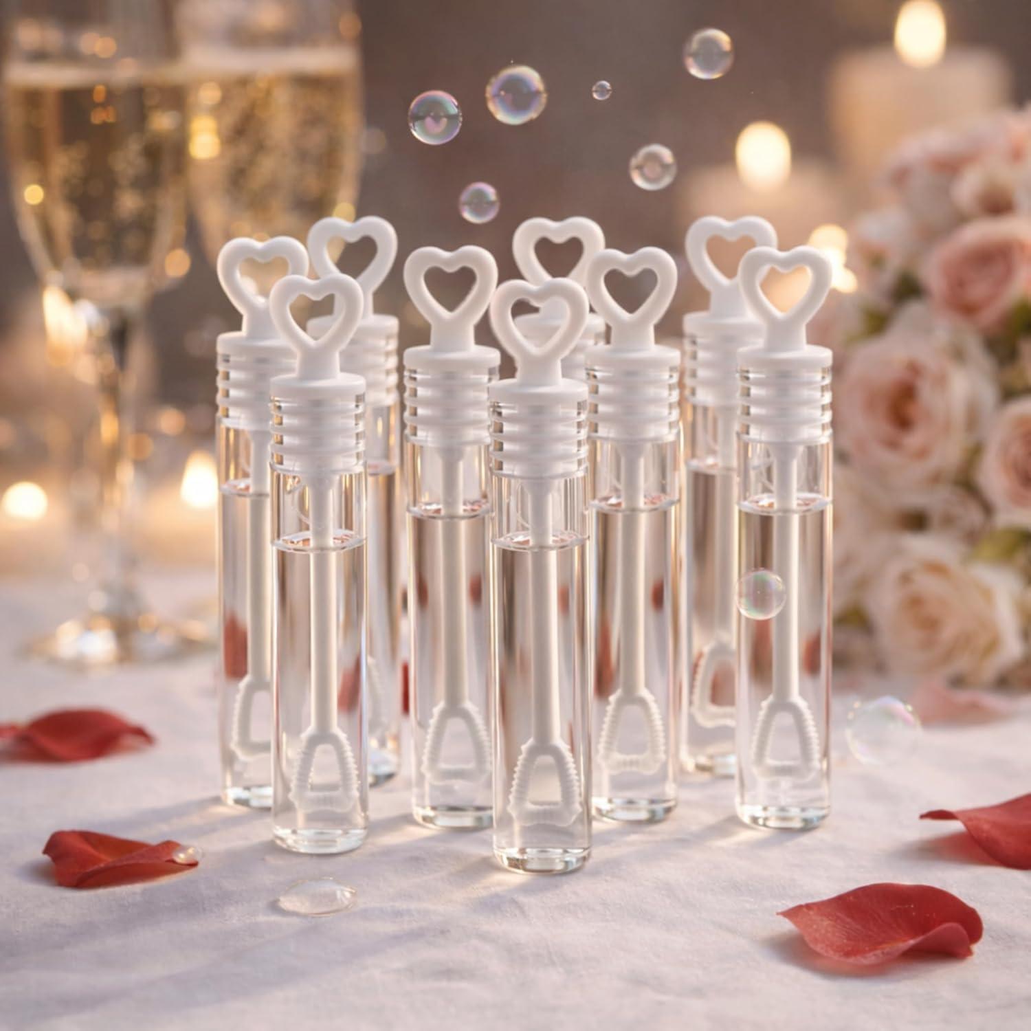 image:image48 Pack Mini Heart Bubble Wands Wedding Party Favors Anniversary Celebration Supplies 4 Bubble Tubes with Heart Wand for Bridal Showers Birthdays amp Special Events WhiteWhite