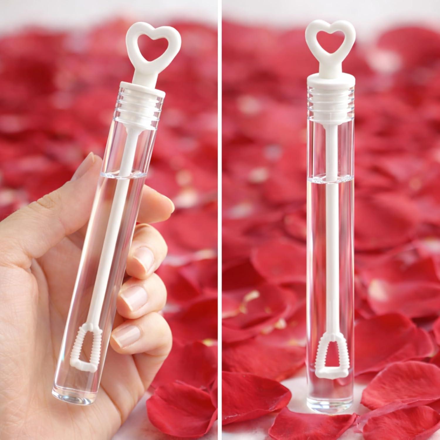 image:image48 Pack Mini Heart Bubble Wands Wedding Party Favors Anniversary Celebration Supplies 4 Bubble Tubes with Heart Wand for Bridal Showers Birthdays amp Special Events WhiteWhite