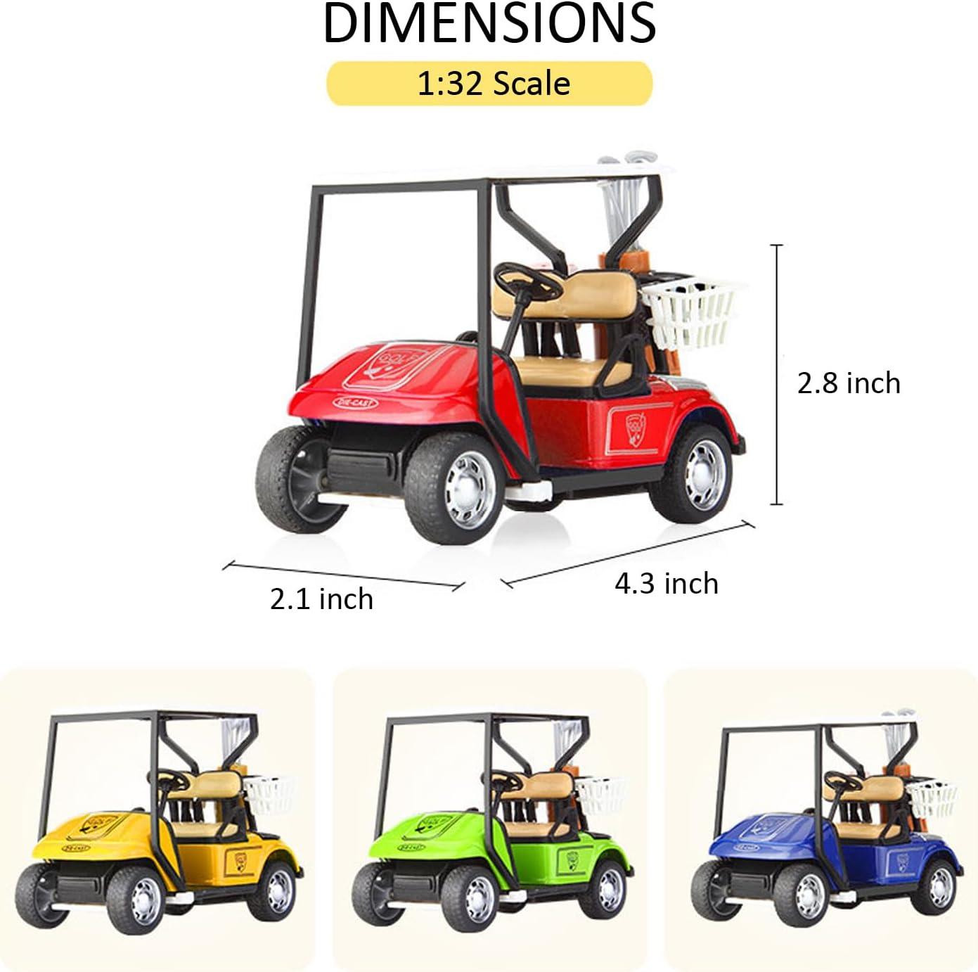 image:imageBox of 12 Mini Golf Carts Replicas 4 Diecast Alloy Metal Pullback Action 132 Scale Model Toy Golfcart Vehicle for Table Golf Decor Golf Party Decorations
