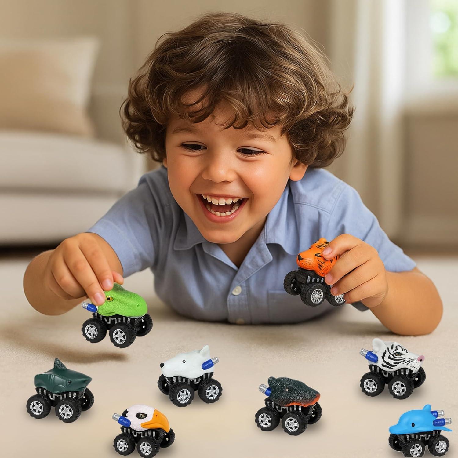 image:imageLiberty Imports 12 Pack Monster Truck Pull Back Cars Large Animal Toy Pullback Racers Vehicles Party Favors Play Set for Kids Boys Toddlers