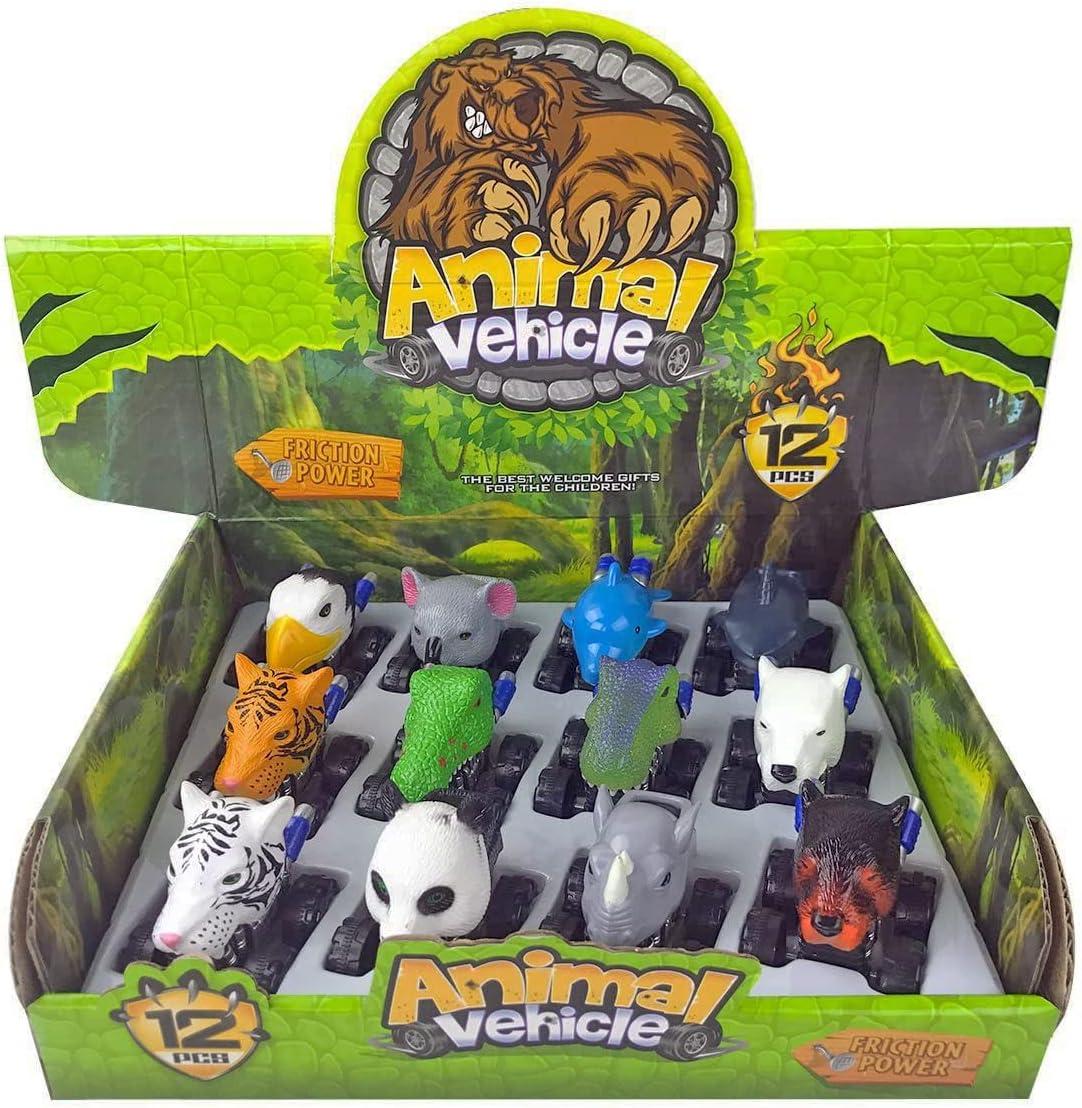 image:imageLiberty Imports 12 Pack Monster Truck Pull Back Cars Large Animal Toy Pullback Racers Vehicles Party Favors Play Set for Kids Boys Toddlers