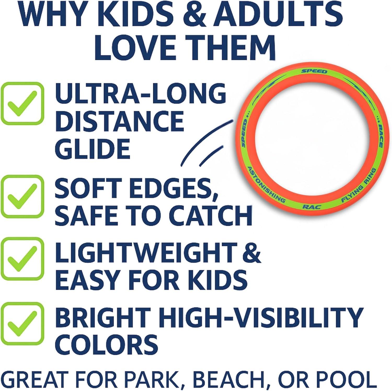 image:imageLiberty Imports 6 Pack Flying Aero Discs Sports Outdoor Pro Flyer Rings Plastic Toy Ultimate Glider Toss Game for Kids and Adults 11 inches