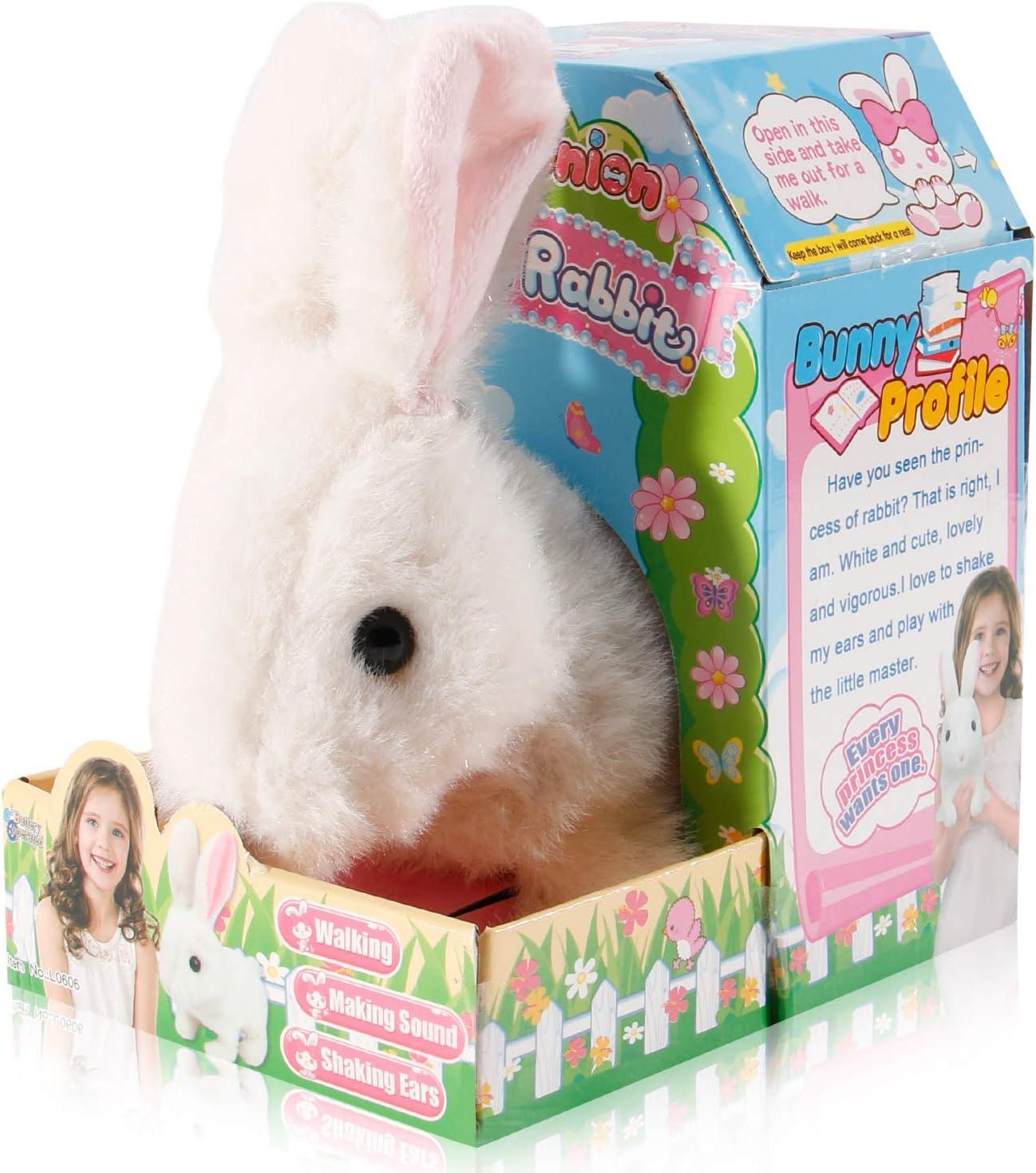 image:imageLiberty Imports Plush Bunny Rabbit Pet Electronic Toy Walking Hopping Wiggle Ears Twitch Nose Sounds for Kids