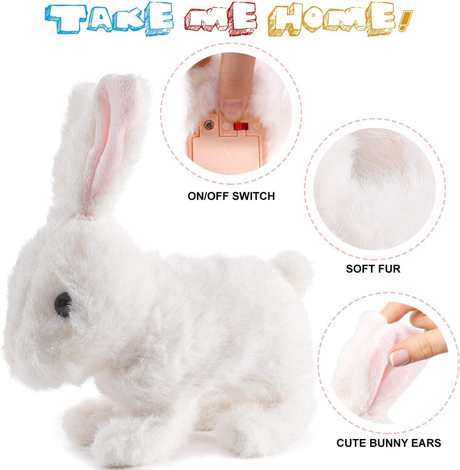 image:imageLiberty Imports Plush Bunny Rabbit Pet Electronic Toy Walking Hopping Wiggle Ears Twitch Nose Sounds for Kids