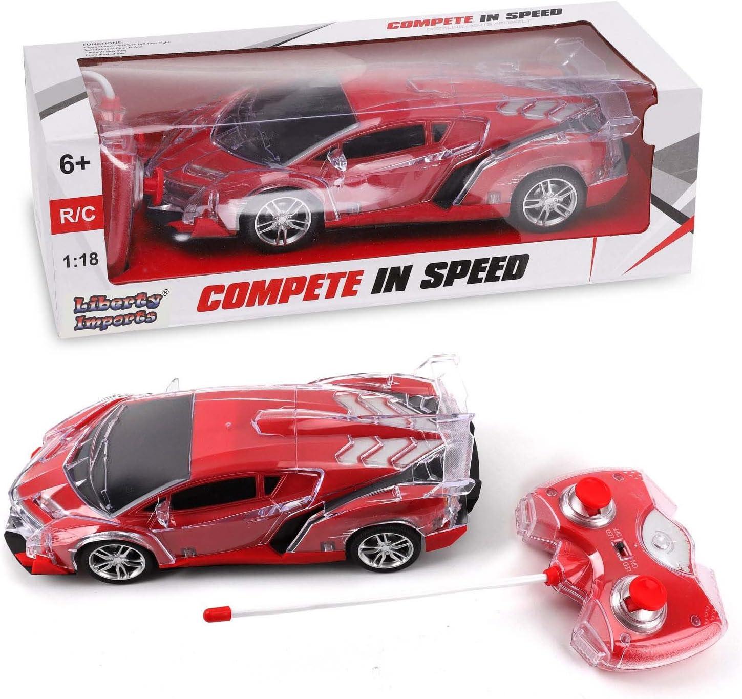 image:imageLight Up RC Remote Control Racing Car 120 Scale Radio Control Sports Car with Flashing LED Lights Ideal Gift Toy for Kids