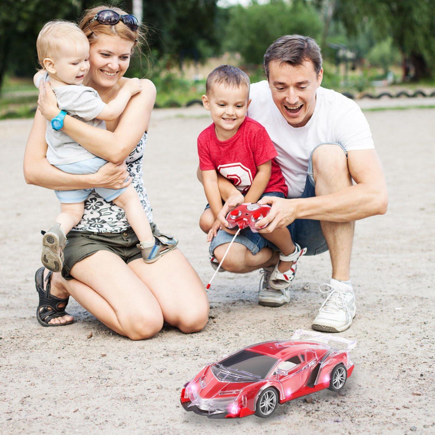 image:imageLight Up RC Remote Control Racing Car 120 Scale Radio Control Sports Car with Flashing LED Lights Ideal Gift Toy for Kids