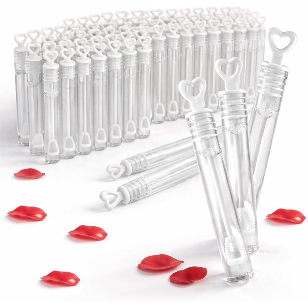 image:image48 Pack Mini Heart Bubble Wands Wedding Party Favors Anniversary Celebration Supplies 4 Bubble Tubes with Heart Wand for Bridal Showers Birthdays amp Special Events WhiteWhite