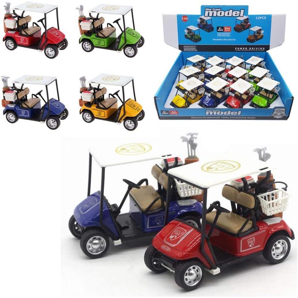 image:imageBox of 12 Mini Golf Carts Replicas 4 Diecast Alloy Metal Pullback Action 132 Scale Model Toy Golfcart Vehicle for Table Golf Decor Golf Party Decorations