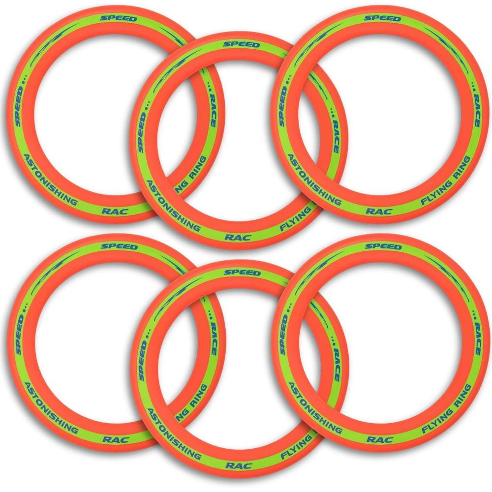 image:imageLiberty Imports 6 Pack Flying Aero Discs Sports Outdoor Pro Flyer Rings  Plastic Toy Ultimate Glider Toss Game for Kids and Adults 11 inches
