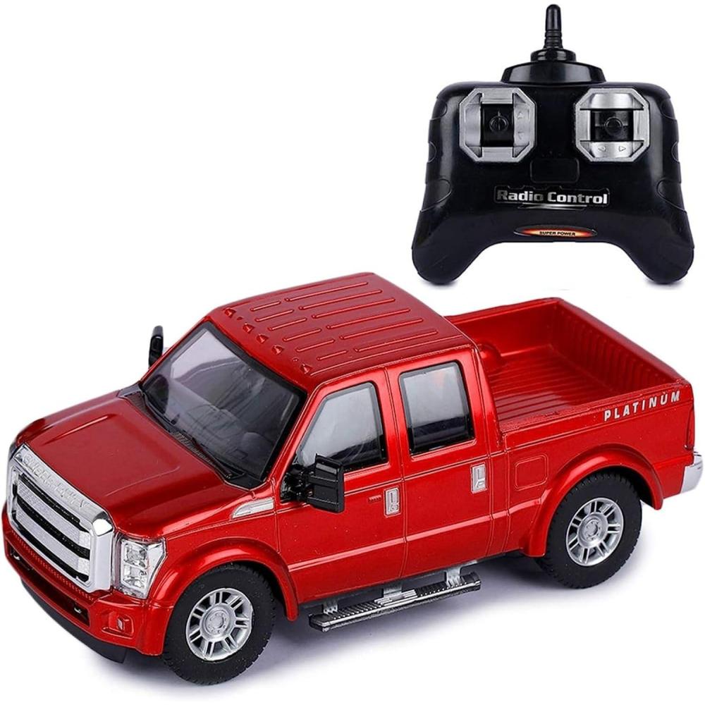 image:imageLiberty Imports RC F350 Super Duty Toy Pickup Truck Officially Licensed Full Function RC Radio Remote Control Car Genuine 128 Scale Vehicle RedRed