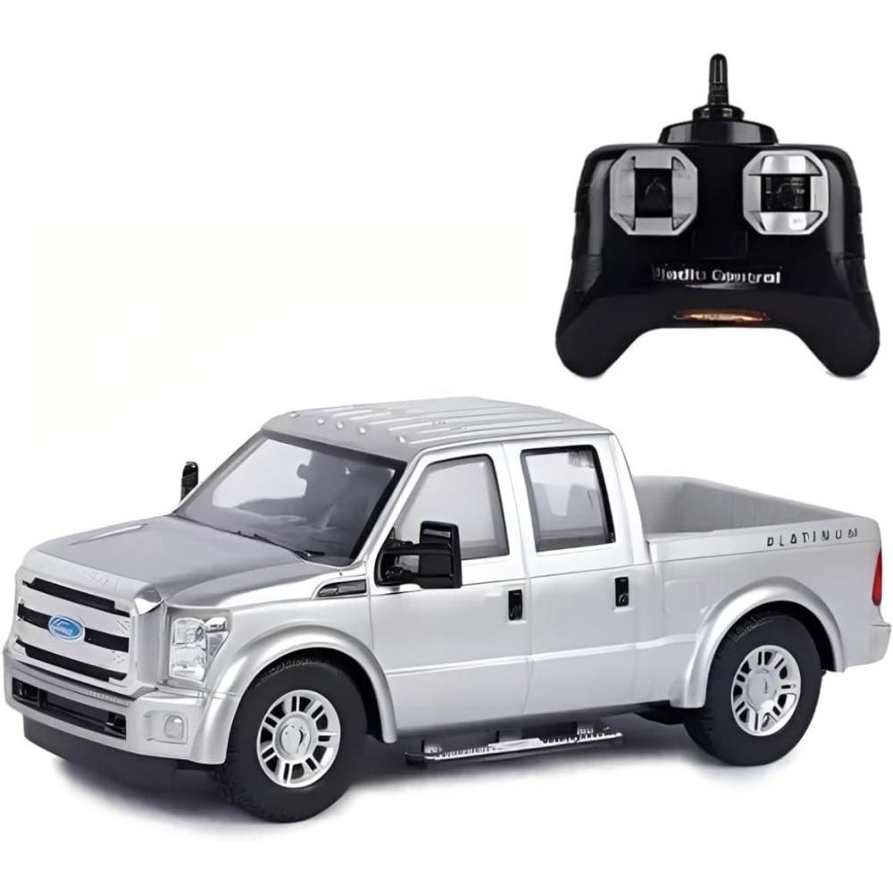 image:imageLiberty Imports RC F350 Super Duty Toy Pickup Truck Officially Licensed Full Function RC Radio Remote Control Car Genuine 128 Scale Vehicle RedSilver