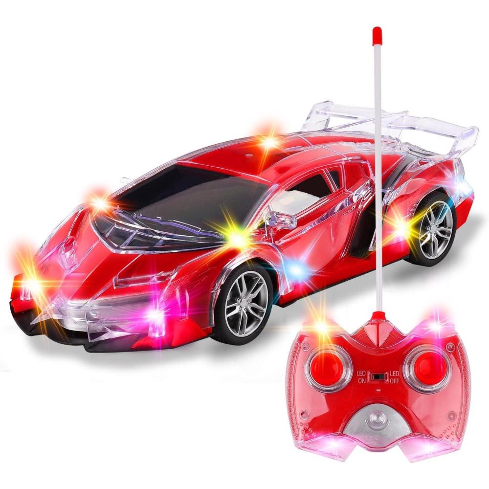 image:imageLight Up RC Remote Control Racing Car 120 Scale Radio Control Sports Car with Flashing LED Lights Ideal Gift Toy for Kids