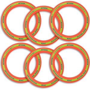 Liberty Imports 6 Pack: Flying Aero Discs Sports Outdoor Pro Flyer Rings – Plastic Toy Ultimate Glider Toss Game for Kids and Adults (11 inches)