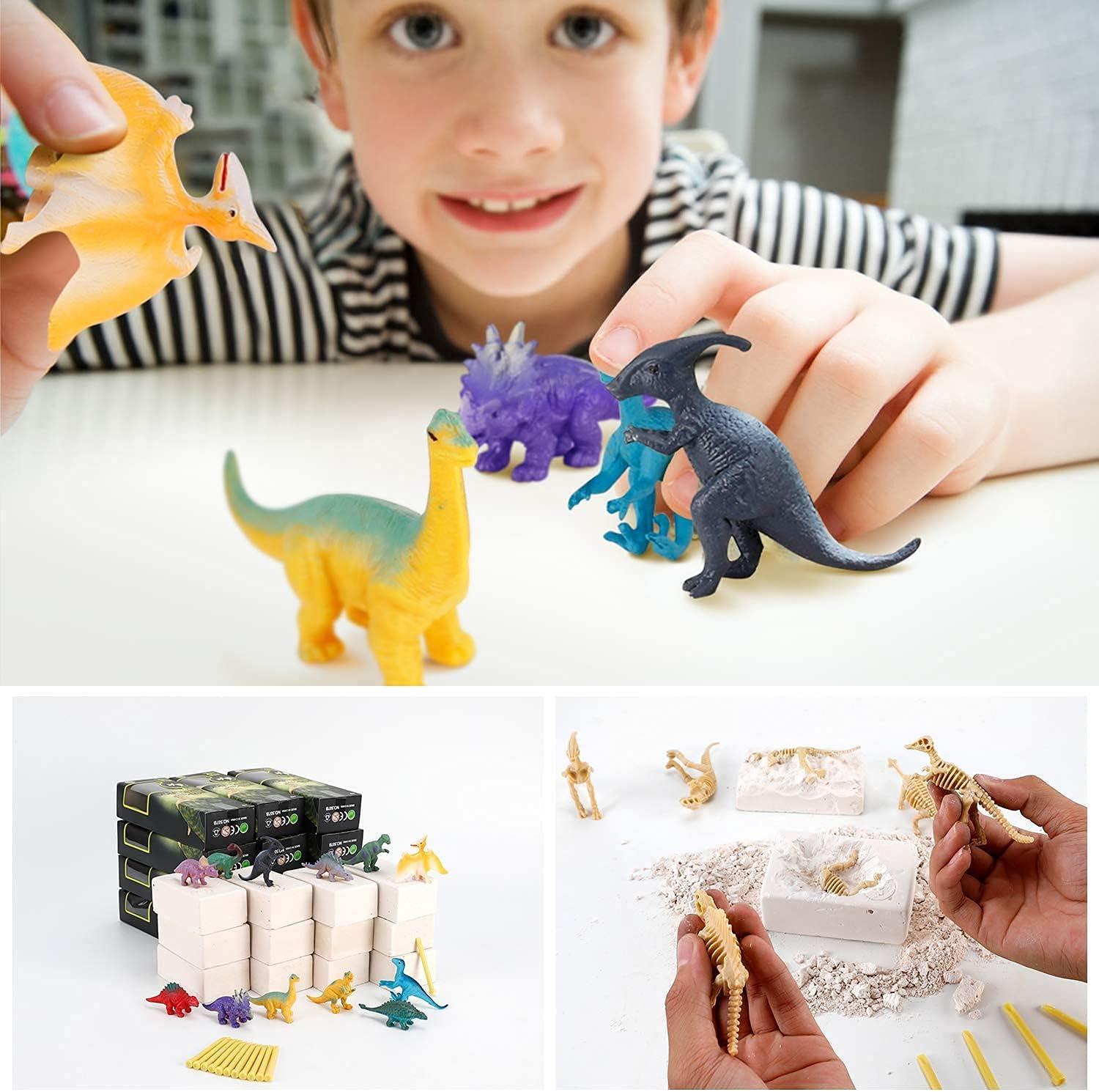 image:image12 Pack Dinosaur Excavation Kits for Kids Dino Dig Kits 3D Dig a Dinosaur Fossil and Figure Sets Bulk Science Education Toys for Paleontology Archaeology STEM Learning Kids Activity Party Favors
