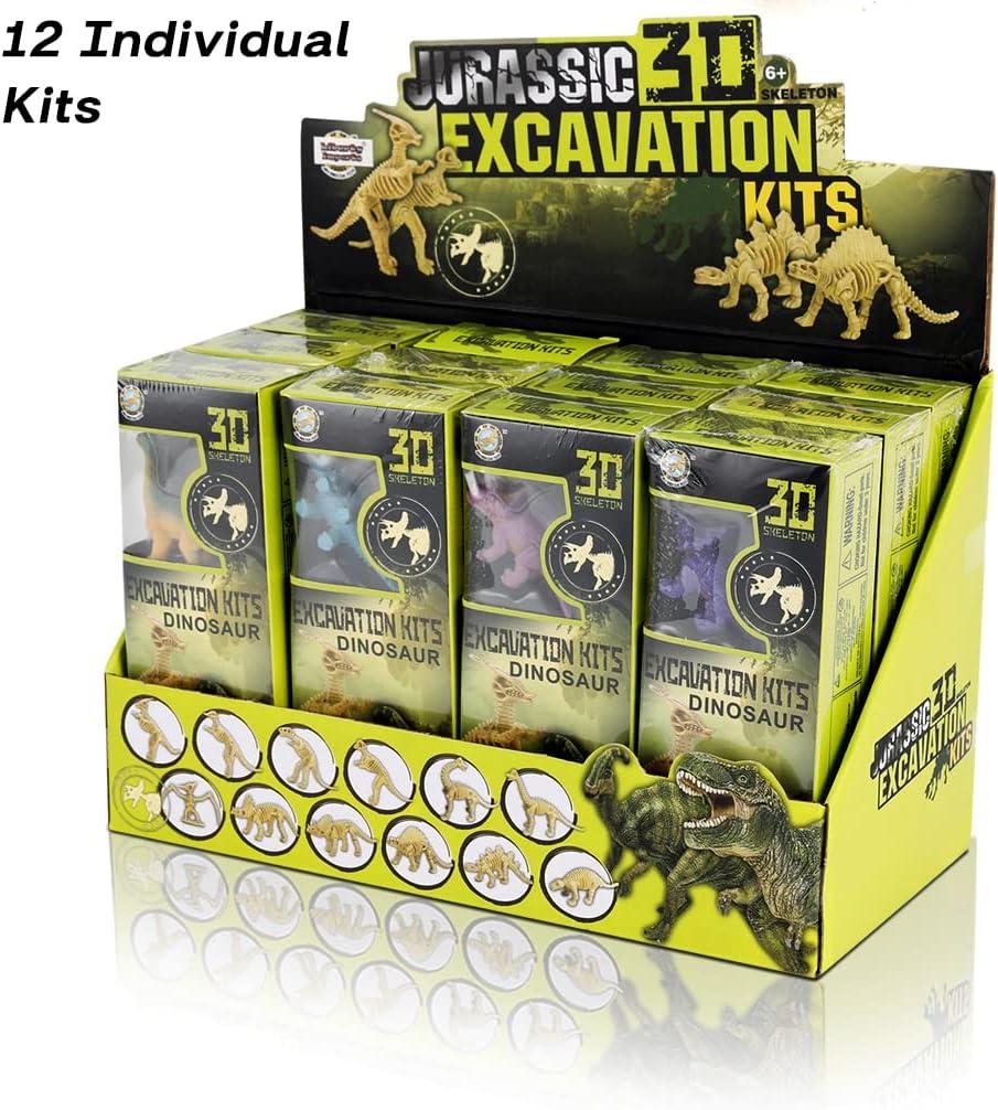 image:image12 Pack Dinosaur Excavation Kits for Kids Dino Dig Kits 3D Dig a Dinosaur Fossil and Figure Sets Bulk Science Education Toys for Paleontology Archaeology STEM Learning Kids Activity Party Favors
