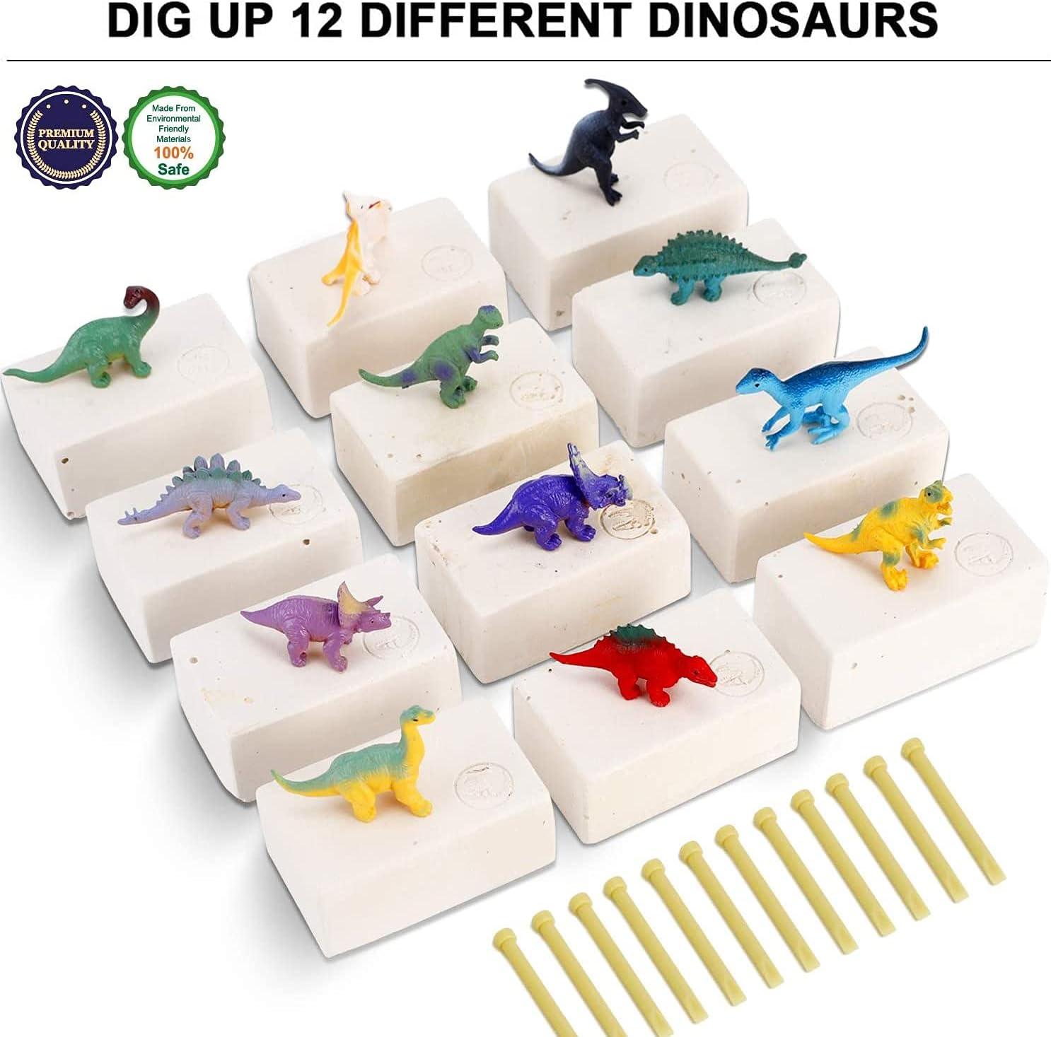 image:image12 Pack Dinosaur Excavation Kits for Kids Dino Dig Kits 3D Dig a Dinosaur Fossil and Figure Sets Bulk Science Education Toys for Paleontology Archaeology STEM Learning Kids Activity Party Favors