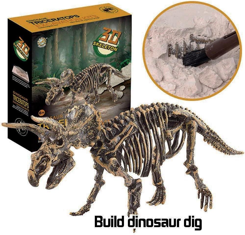 image:imageDig amp Discover Dino Triceratops Dinosaur Skeleton 3D Fossil Bones Excavation Science Educational Toy Kit for Kids ChildrenTriceratops