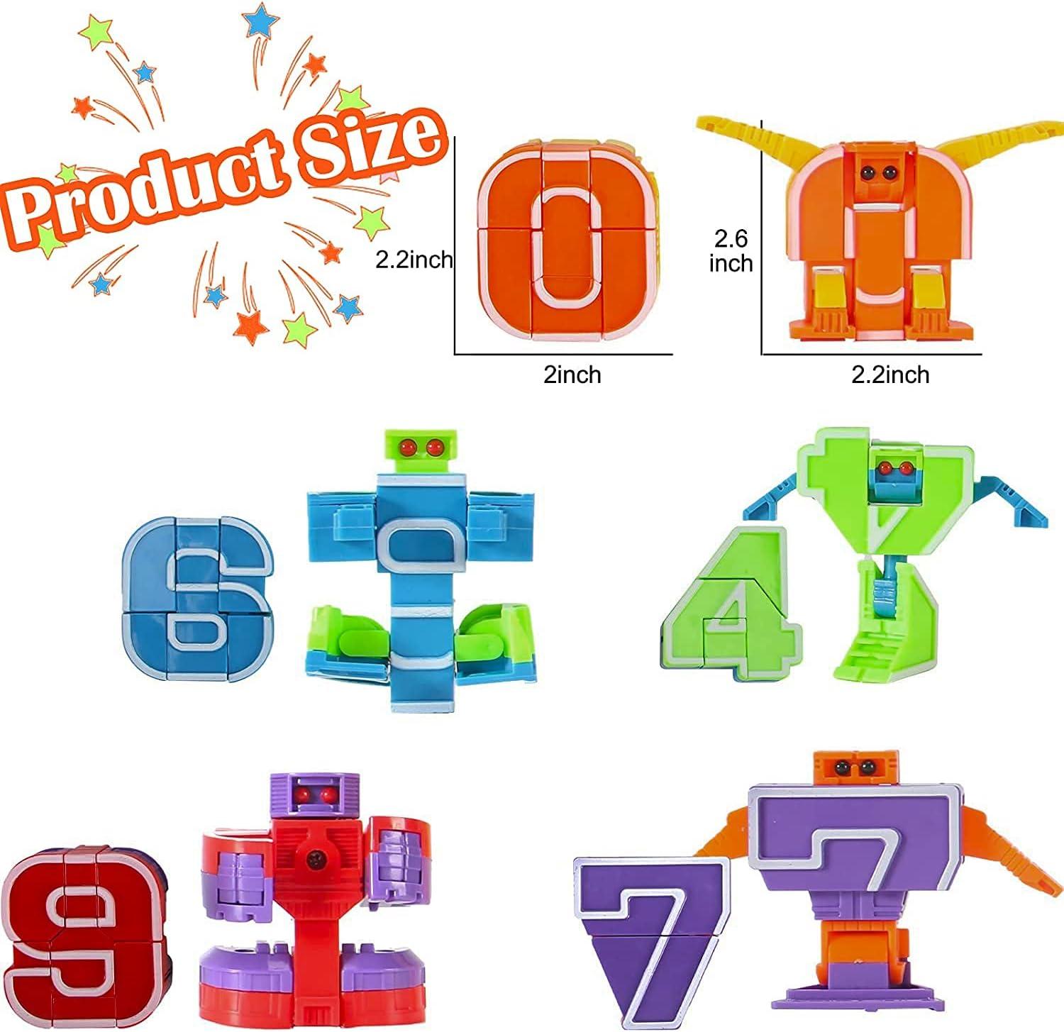 image:imageLiberty Imports 15 PCS Number Robots Transforming Toys Set Math Counting Numerical Transform Robot Figures Educational STEM Learning Bots for Kids