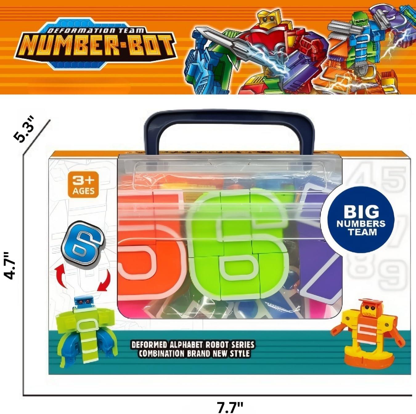 image:imageLiberty Imports 15 PCS Number Robots Transforming Toys Set Math Counting Numerical Transform Robot Figures Educational STEM Learning Bots for Kids