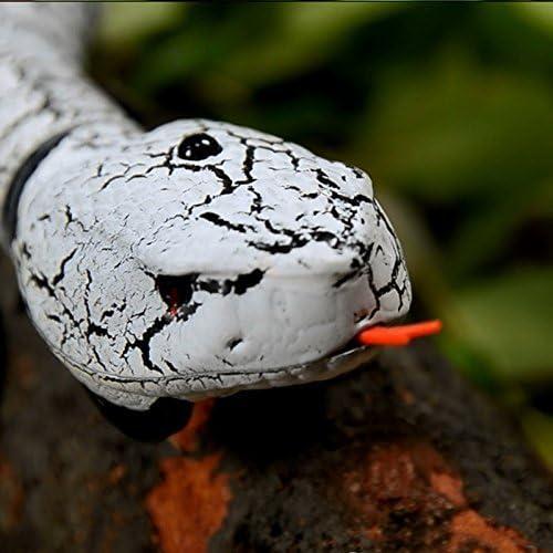 image:imageLiberty Imports 16 Inch Remote Control Rattle Snake Toy Realistic Reptile Robot with Egg Shaped Infrared Receiver RC Snake Prank Toy Ideal Gift for Kids or for Adults WhiteWhite