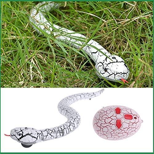 image:imageLiberty Imports 16 Inch Remote Control Rattle Snake Toy Realistic Reptile Robot with Egg Shaped Infrared Receiver RC Snake Prank Toy Ideal Gift for Kids or for Adults WhiteWhite