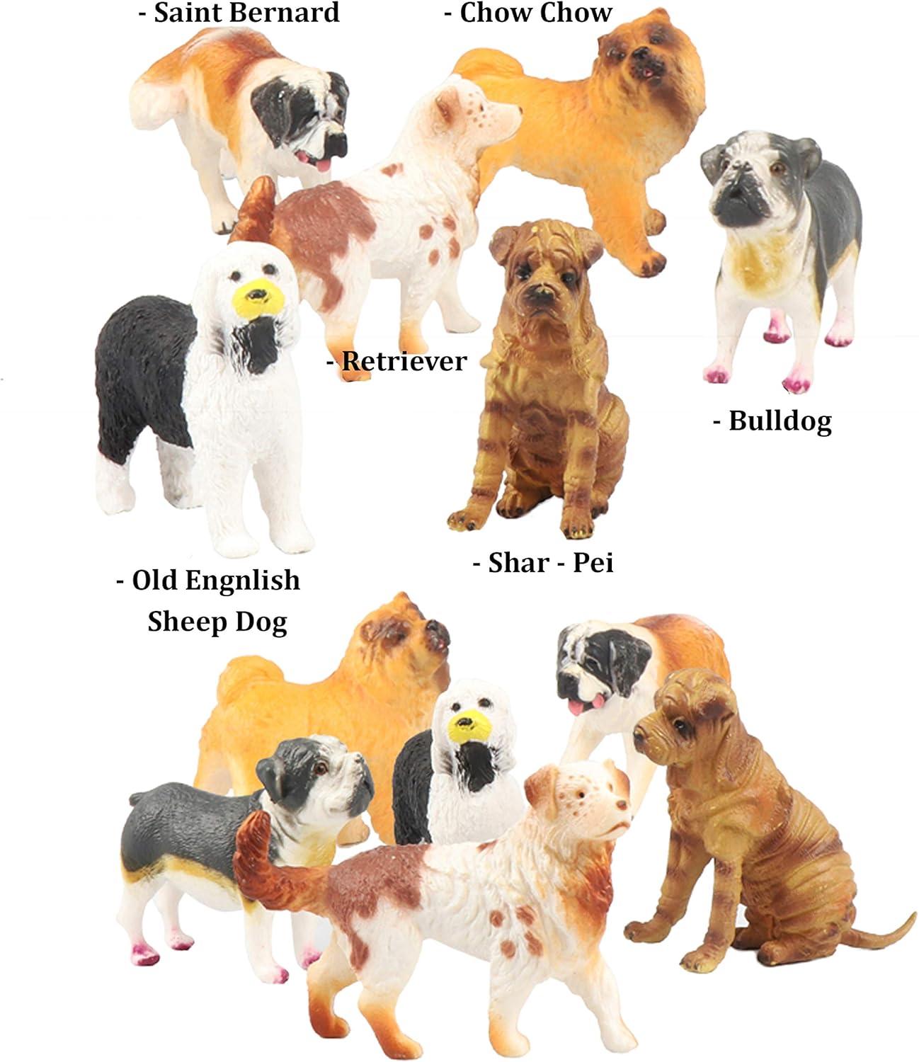 image:imageLiberty Imports 18 PCS Large Dog Figurines Playset 4 Toy Pet Puppy Realistic Play Figures Canine Bulk Animal Variety Cake Toppers Party Favors for Kids
