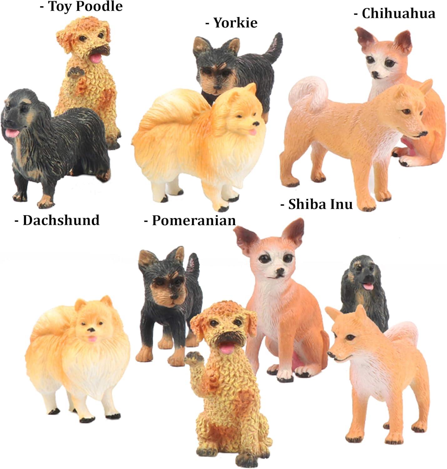 image:imageLiberty Imports 18 PCS Large Dog Figurines Playset 4 Toy Pet Puppy Realistic Play Figures Canine Bulk Animal Variety Cake Toppers Party Favors for Kids