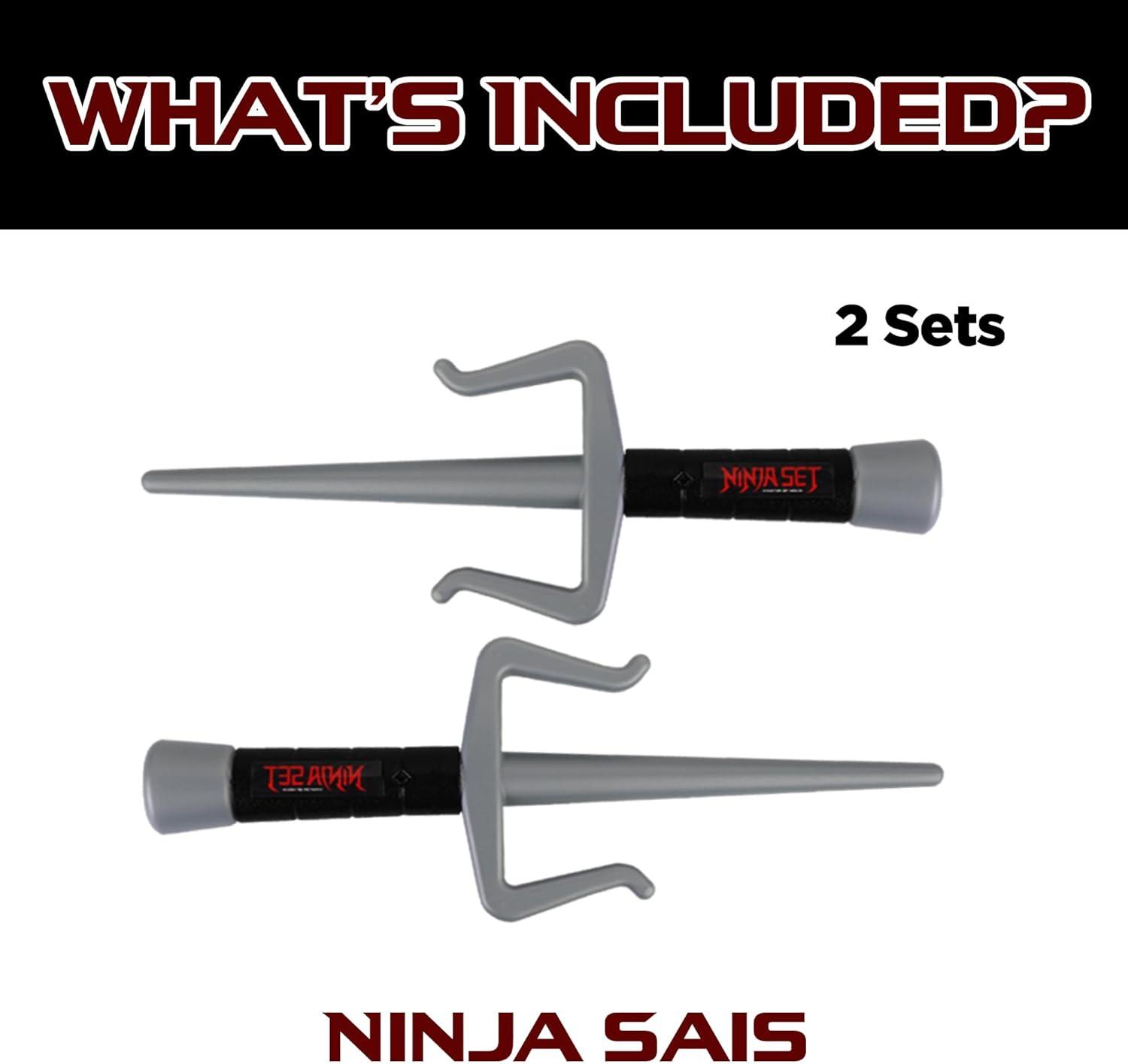 image:imageLiberty Imports 2 PCS Plastic Toy Ninja Sai Weapons for Kids Pretend Play Costume Accessories Children Imaginative Play and Cosplay