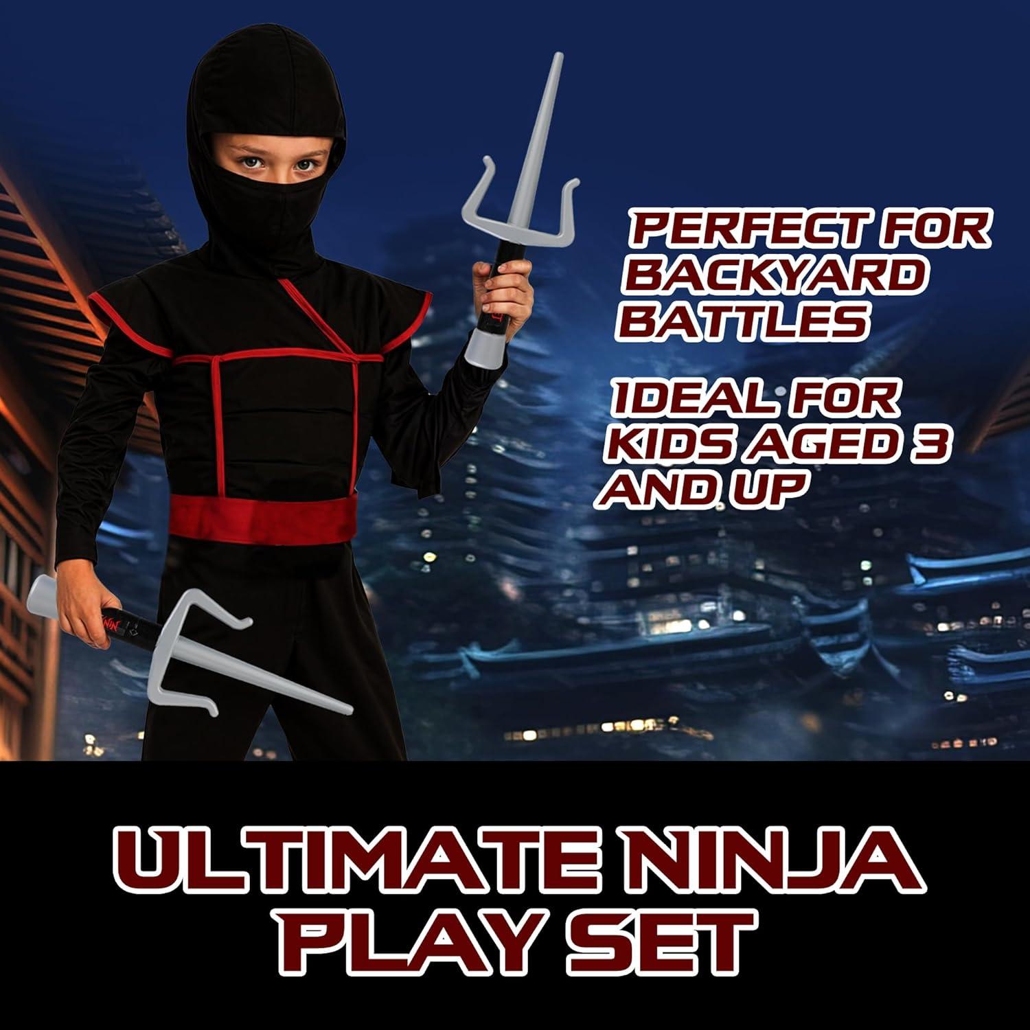 image:imageLiberty Imports 2 PCS Plastic Toy Ninja Sai Weapons for Kids Pretend Play Costume Accessories Children Imaginative Play and Cosplay