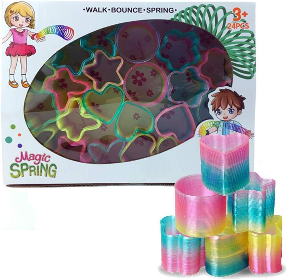 image:imageLiberty Imports 24 PCS Mini Rainbow Magic Springs Multishape Assortment in Bulk for Birthday Party Favors Prize Goodie Bag Fillers 2 Inches