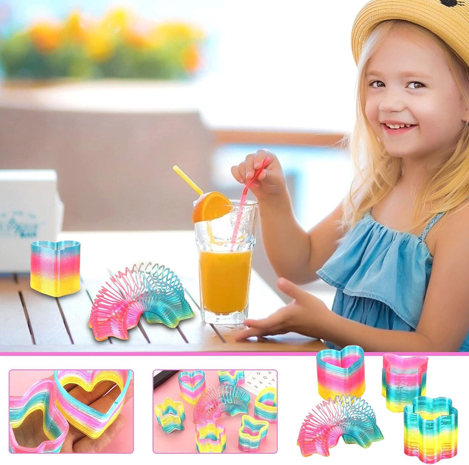 image:imageLiberty Imports 24 PCS Mini Rainbow Magic Springs Multishape Assortment in Bulk for Birthday Party Favors Prize Goodie Bag Fillers 2 Inches