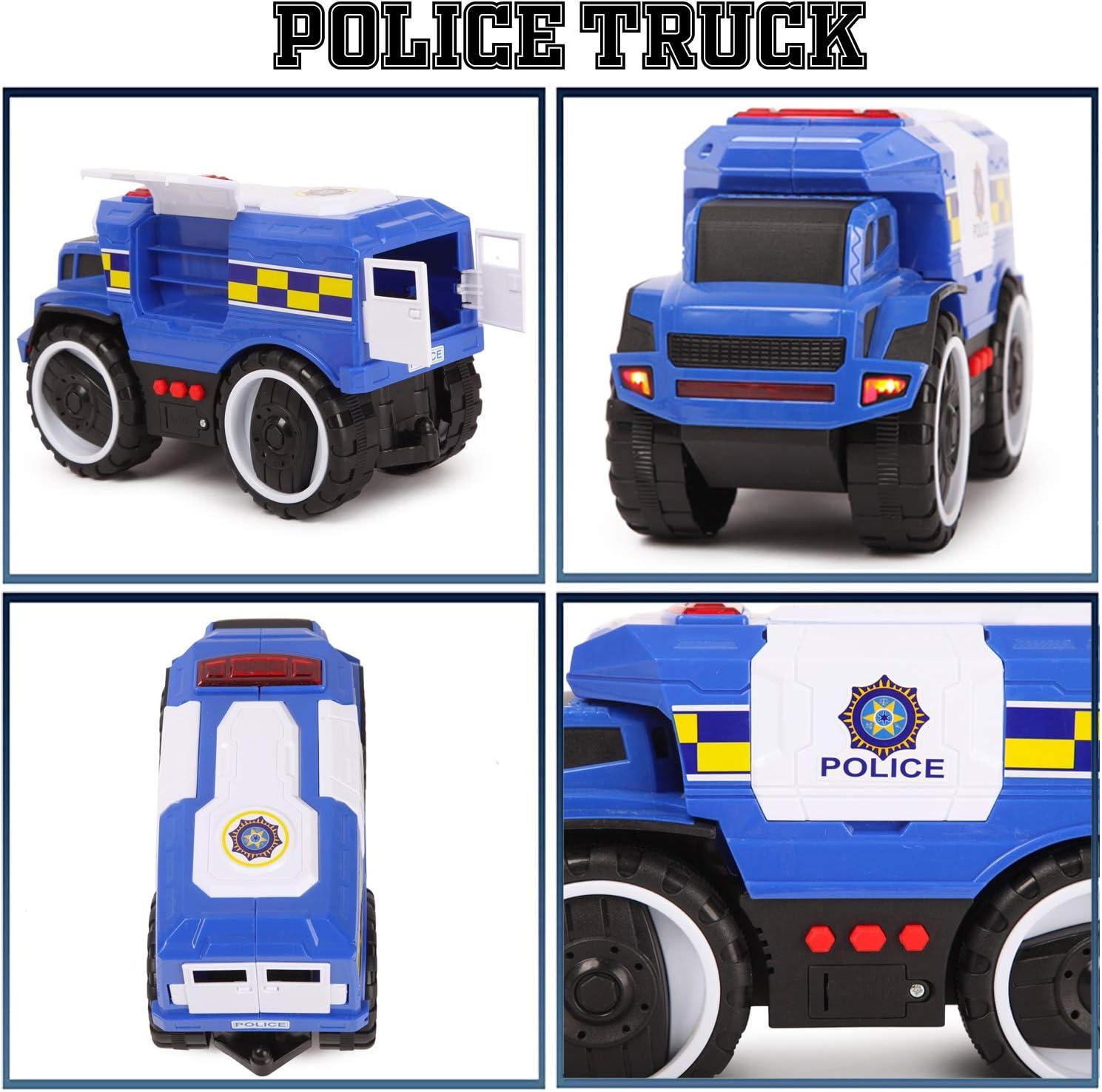 image:imageLiberty Imports Big Wheel Police Monster Truck Toy Friction Powered Police Car for Kids with Lights amp Sounds Large Wheels Opening Doors and Realistic Police Siren Effects