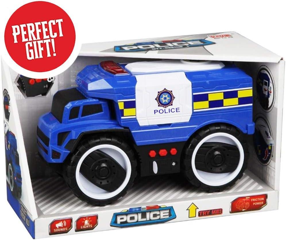 image:imageLiberty Imports Big Wheel Police Monster Truck Toy Friction Powered Police Car for Kids with Lights amp Sounds Large Wheels Opening Doors and Realistic Police Siren Effects