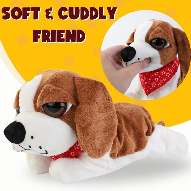 image:imageLiberty Imports Cute Interactive Puppy Dog Plush Animated Walking Barking Sitting Electronic Toy Pet with Sound and Touch Control Animal Companion for Kids
