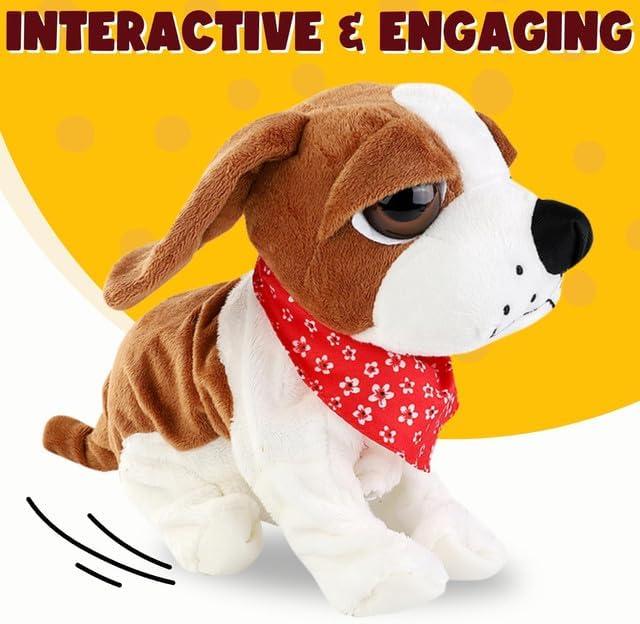 image:imageLiberty Imports Cute Interactive Puppy Dog Plush Animated Walking Barking Sitting Electronic Toy Pet with Sound and Touch Control Animal Companion for Kids