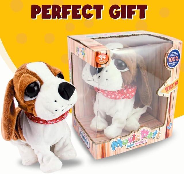 image:imageLiberty Imports Cute Interactive Puppy Dog Plush Animated Walking Barking Sitting Electronic Toy Pet with Sound and Touch Control Animal Companion for Kids