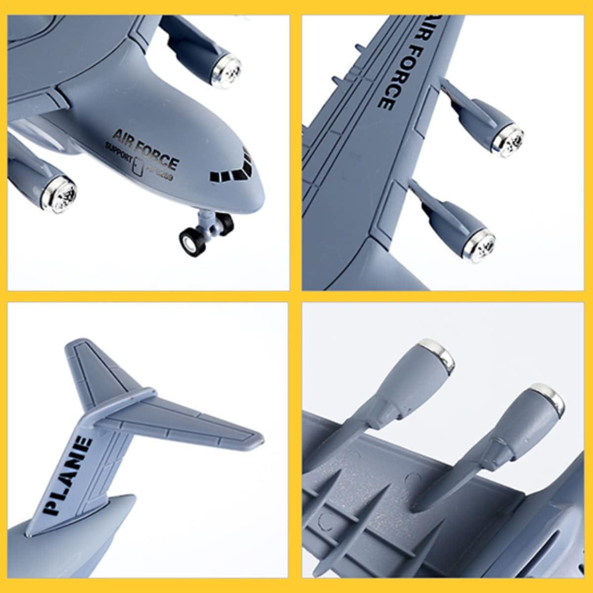 image:imageLiberty Imports Diecast Metal Military Cargo Transport Airplane 1400 Scale Alloy Model Carrier Aircraft with Pullback Action Lights and Sound