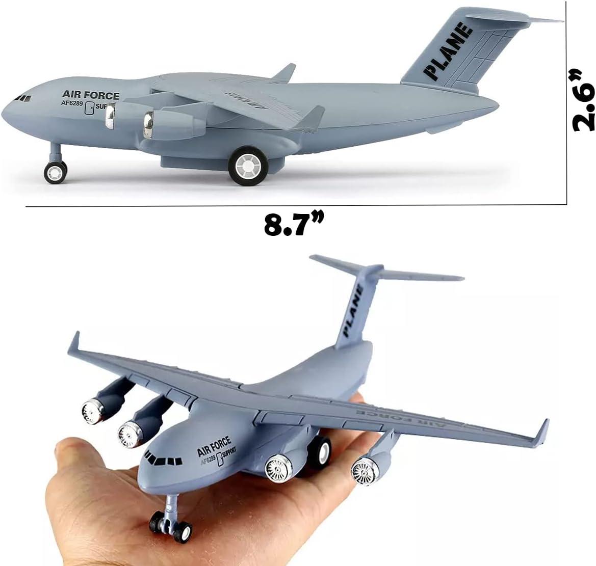 image:imageLiberty Imports Diecast Metal Military Cargo Transport Airplane 1400 Scale Alloy Model Carrier Aircraft with Pullback Action Lights and Sound