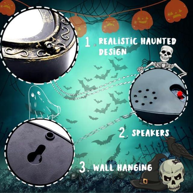 image:imageLiberty Imports Scary Motion Activated Skull Haunted Mirror with Creepy Sound and Light Horror Prop for Indoor Halloween Party Decorations