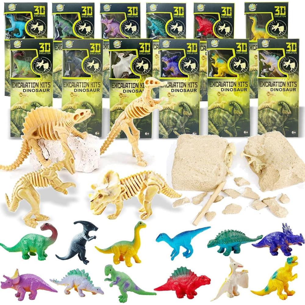 image:image12 Pack Dinosaur Excavation Kits for Kids Dino Dig Kits 3D Dig a Dinosaur Fossil and Figure Sets Bulk Science Education Toys for Paleontology Archaeology STEM Learning Kids Activity Party Favors