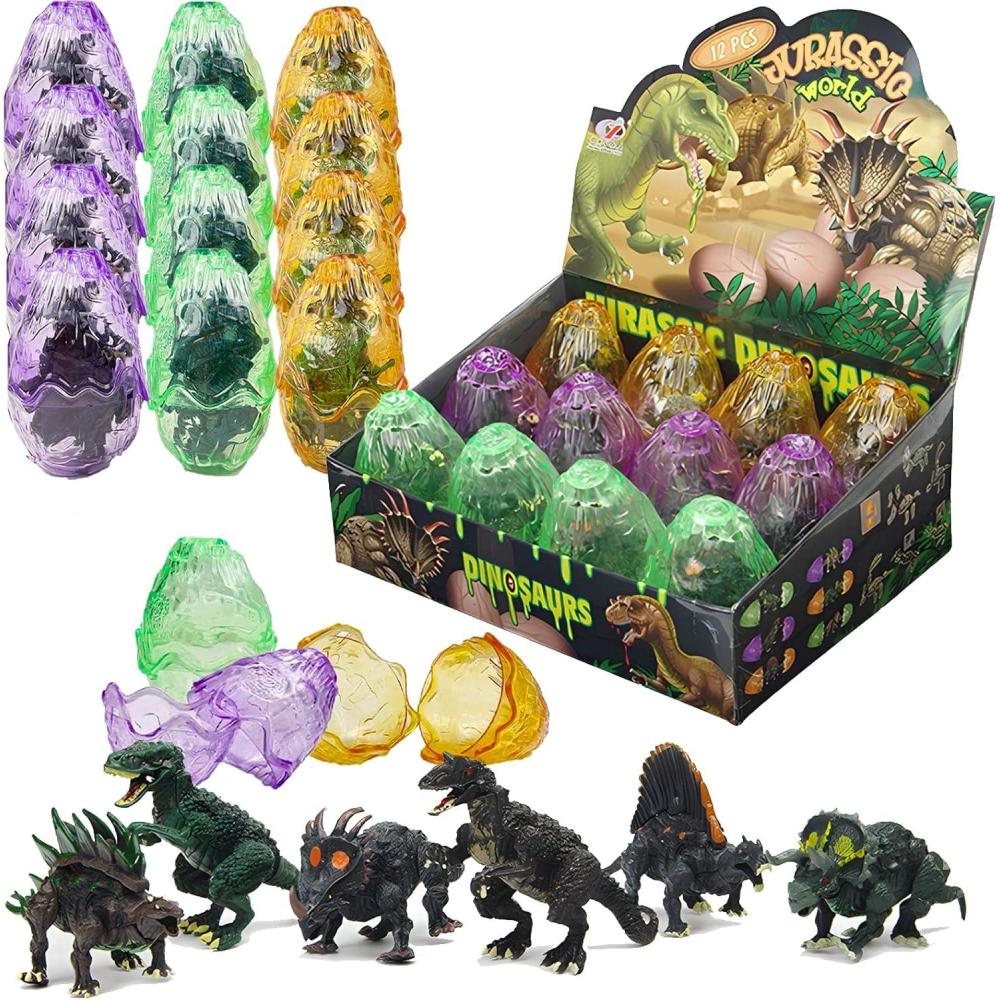 image:imageLiberty Imports 12 Pack Dinosaur Puzzle Monster Figurines in Hatching Eggs 3D Buildable Dino Action Figures with Movable Joints Realistic Jurassic Toys for Kids Party Favors amp Gifts