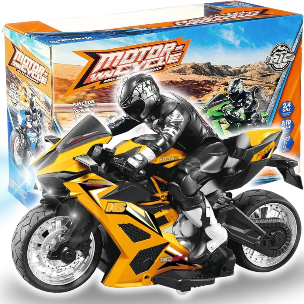 image:imageLiberty Imports 24G RC Remote Control Stunt Motorcycle with Riding Figure 110 Scale High Speed Cross Country 360 Degree Rotation Drift Shockproof Racing Motorbike GreenYellow