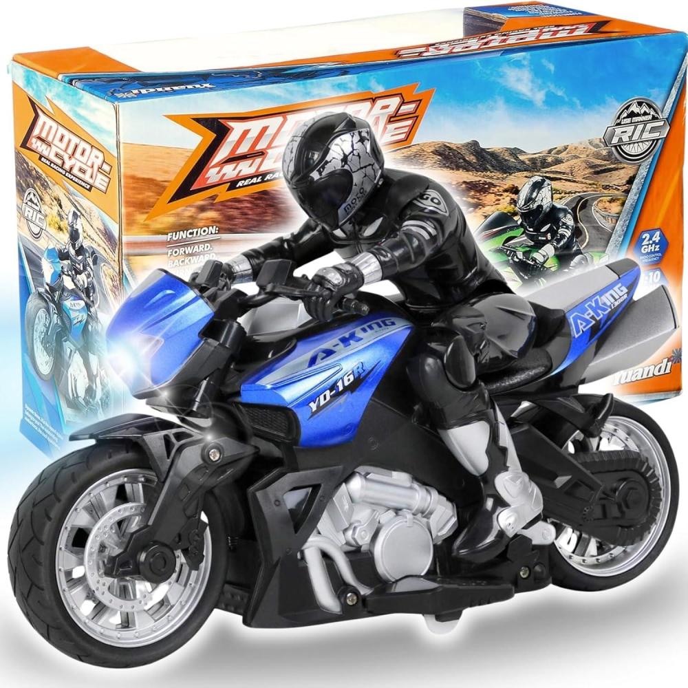 image:imageLiberty Imports 24G RC Remote Control Stunt Motorcycle with Riding Figure 110 Scale High Speed Cross Country 360 Degree Rotation Drift Shockproof Racing Motorbike GreenBlue