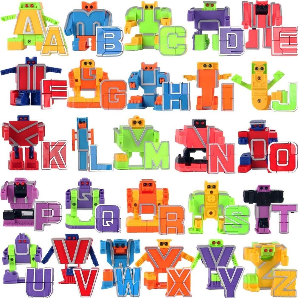 image:imageLiberty Imports Alphabet Transforming ABC Letters Robots 26 Piece Alphabots Learning Toys for Toddlers amp Preschoolers Classroom Prizes Party Favors