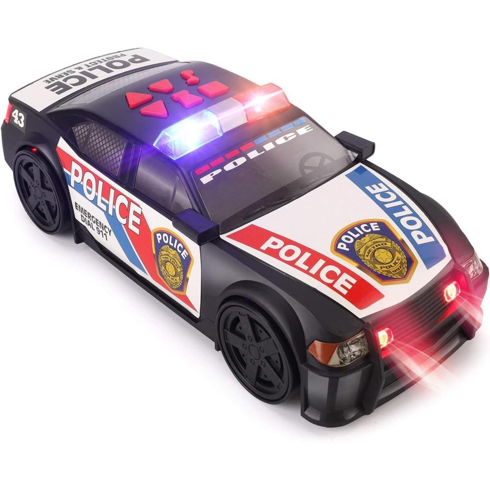 image:imageLiberty Imports Motorized Police Cruiser Kids Toy Cop Car Electric Model Rush amp Rescue Vehicle 116 Scale with Button Activated Forward Reverse Motion Siren Sounds and Flashing Lights